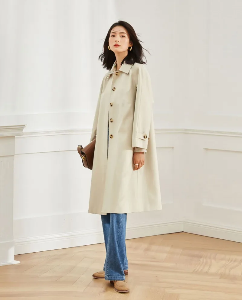 Giacca a vento per donna 23 Autunno nuovo stile Raglan allentato Giacca a vento da donna piccola alta e sottile casual di media