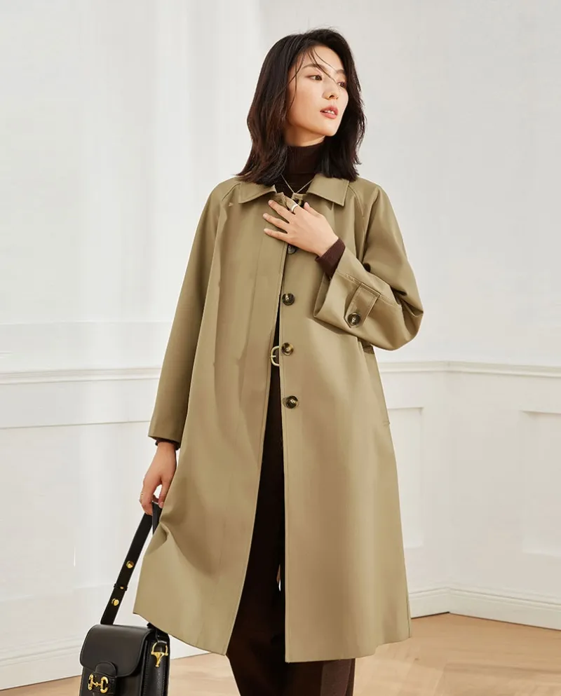 Giacca a vento per donna 23 Autunno nuovo stile Raglan allentato Giacca a vento da donna piccola alta e sottile casual di media