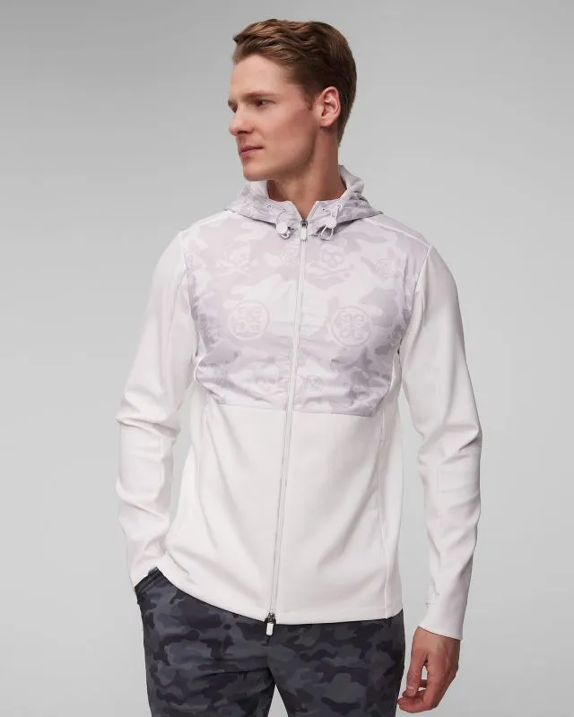 Giacca bianca da golf da uomo G/Fore Dazzel Camo Stretch Tech Interlock Performer Jkt