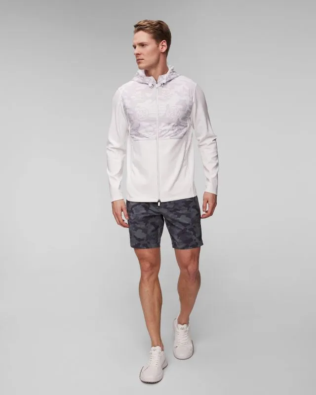 Giacca bianca da golf da uomo G/Fore Dazzel Camo Stretch Tech Interlock Performer Jkt
