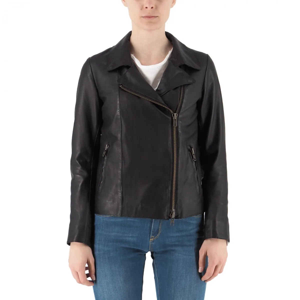 Giacca Biker In Pelle