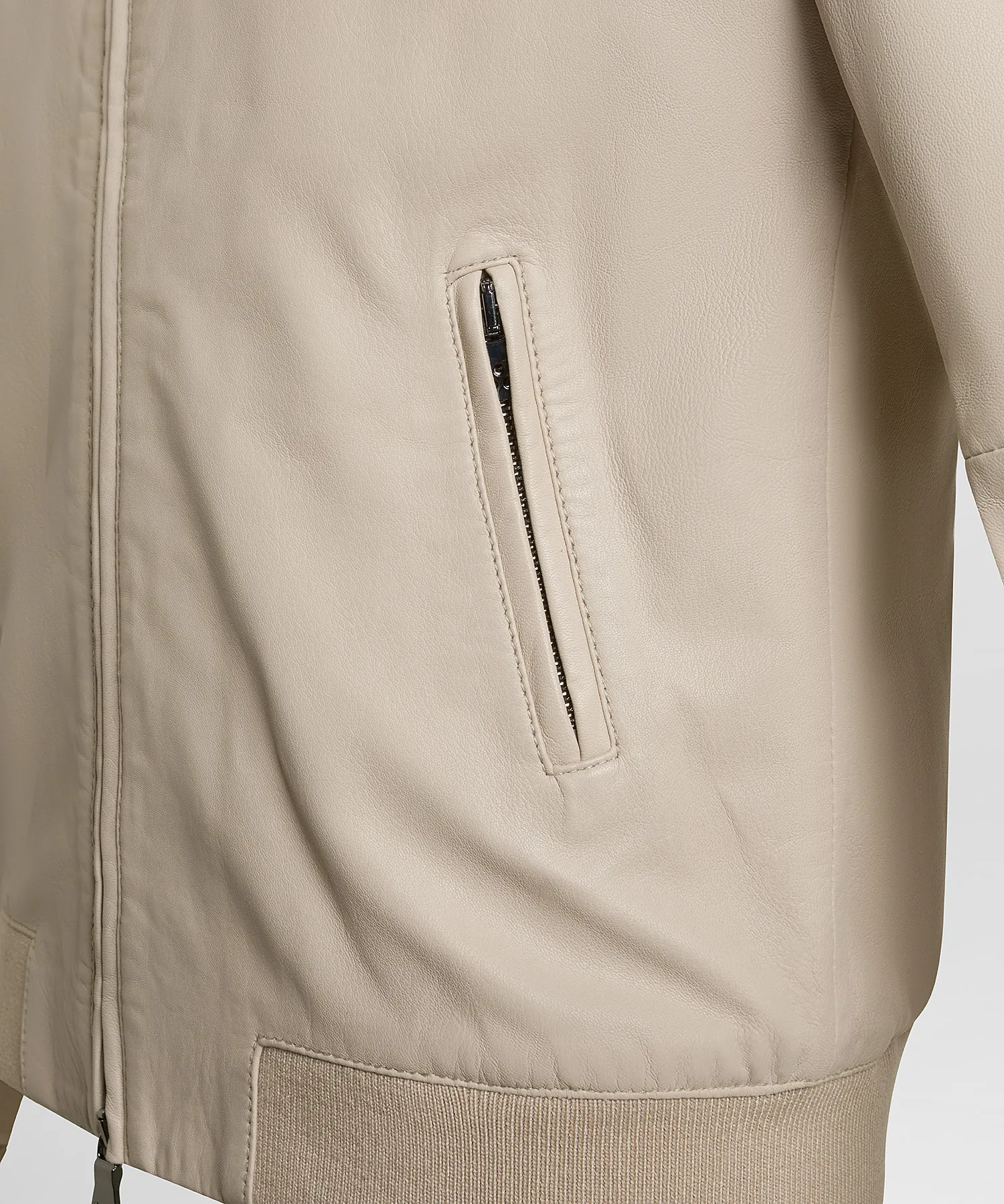 Giacca bomber in pelle