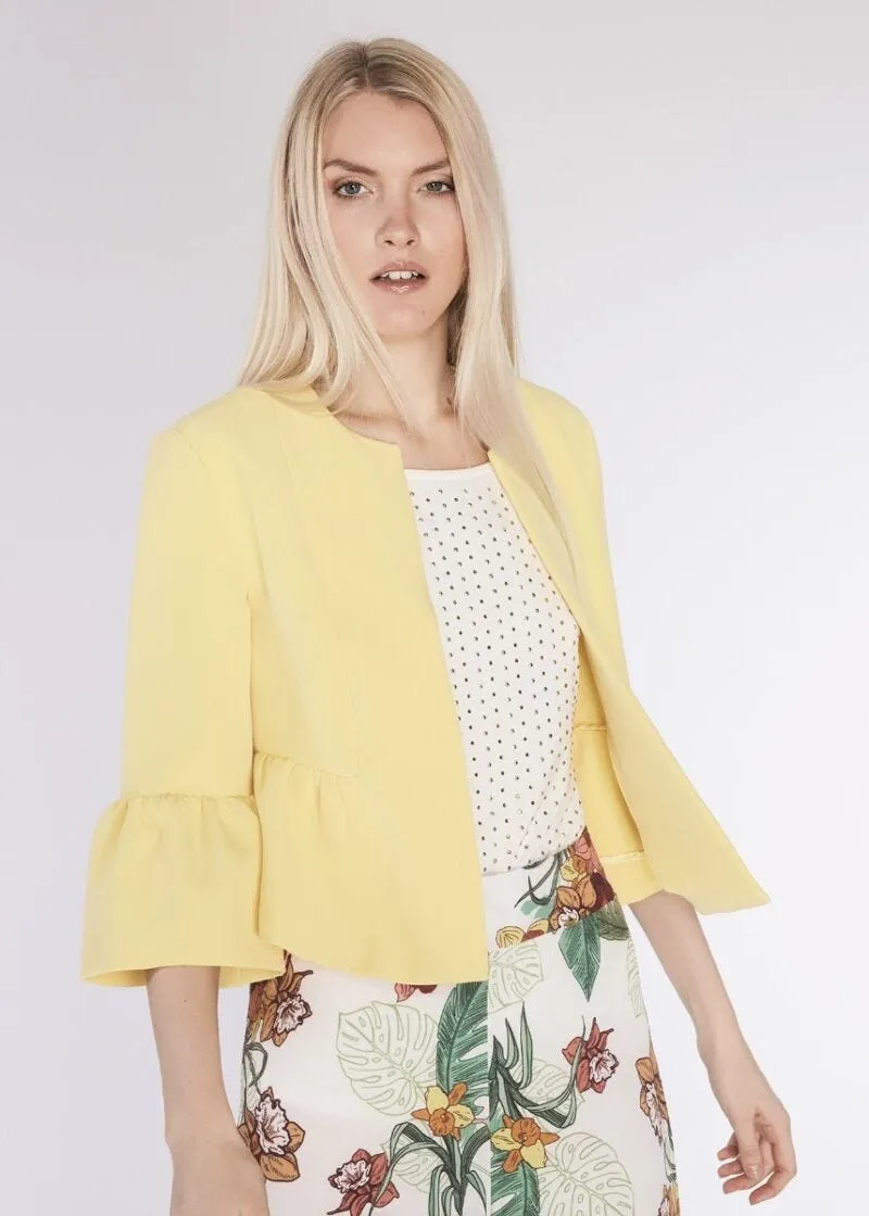 Giacca cropped con balza