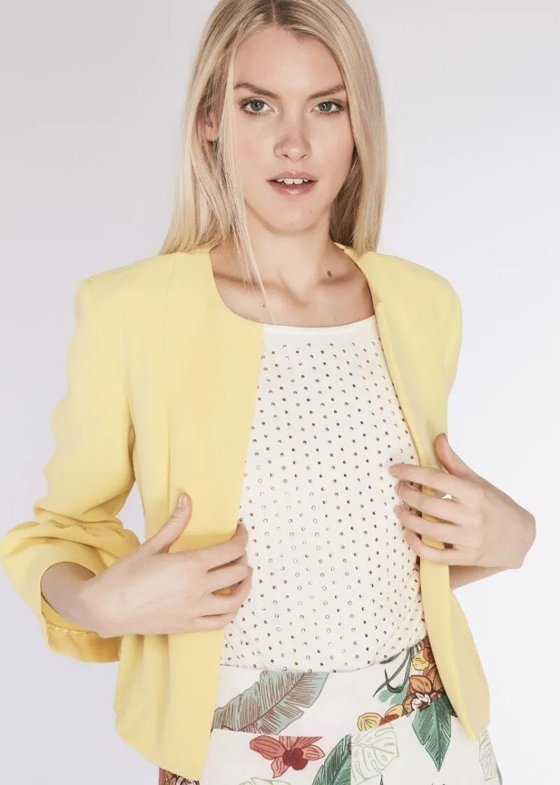 Giacca cropped con balza