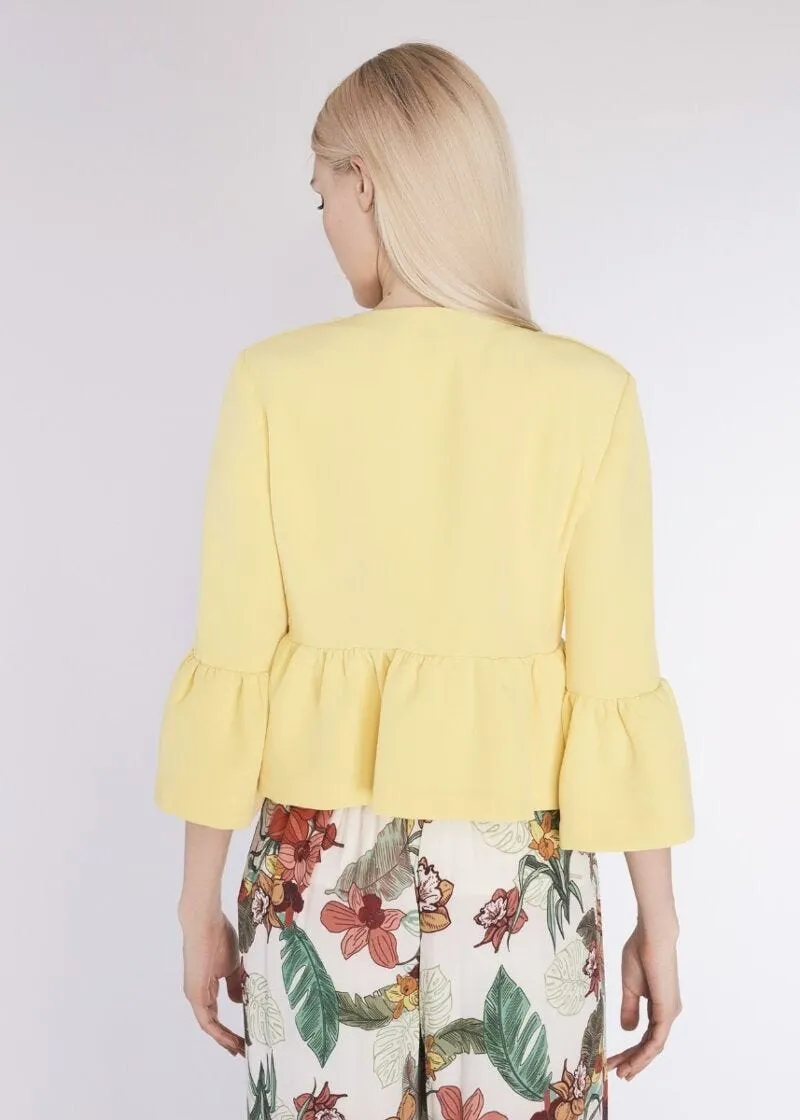 Giacca cropped con balza