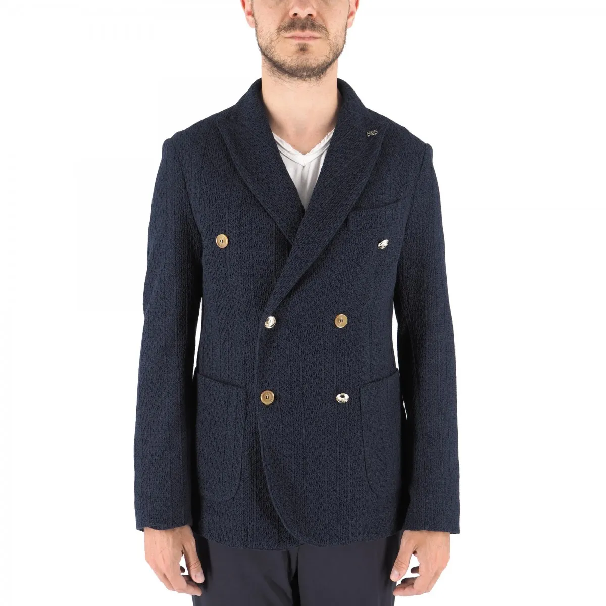 Giacca Doppiopetto In Maglia