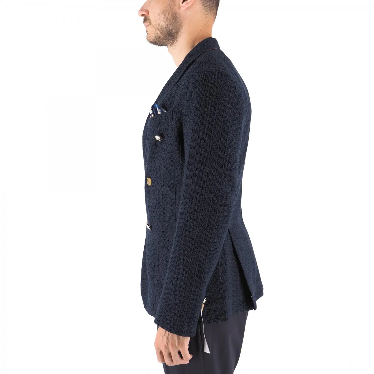 Giacca Doppiopetto In Maglia