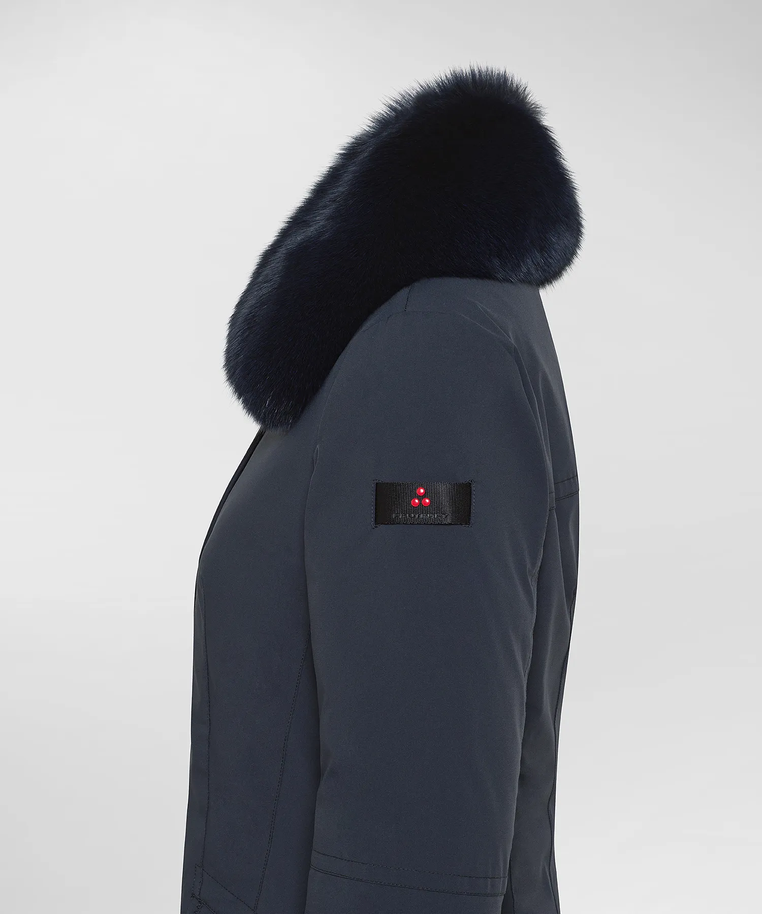 Giacca slim con pelliccia