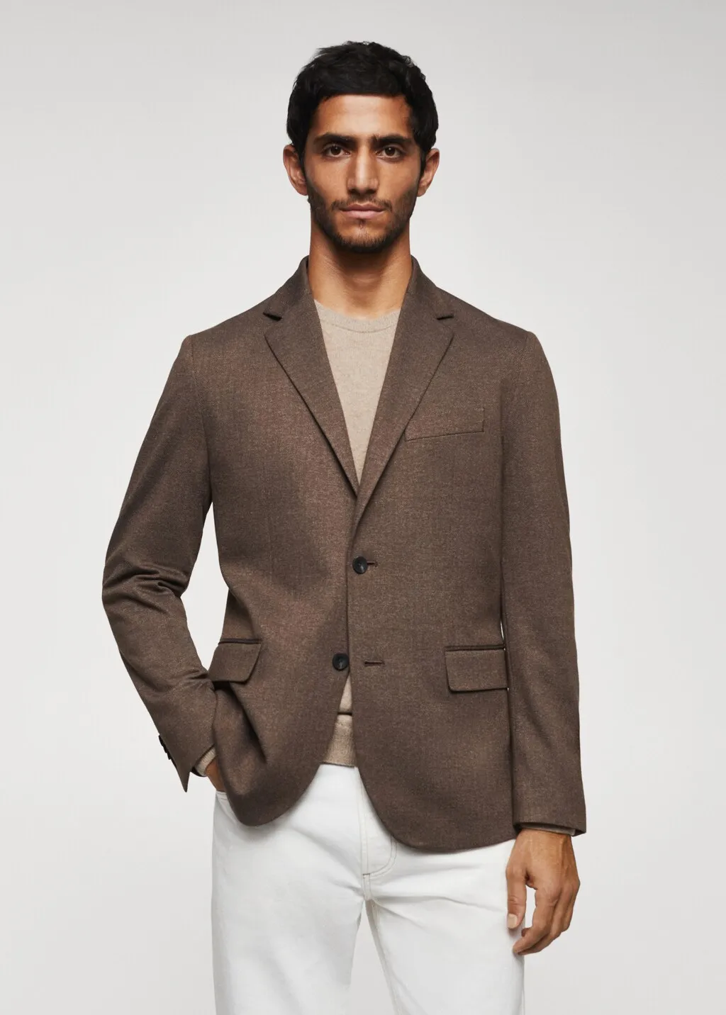 Giacca slim-fit spigata
