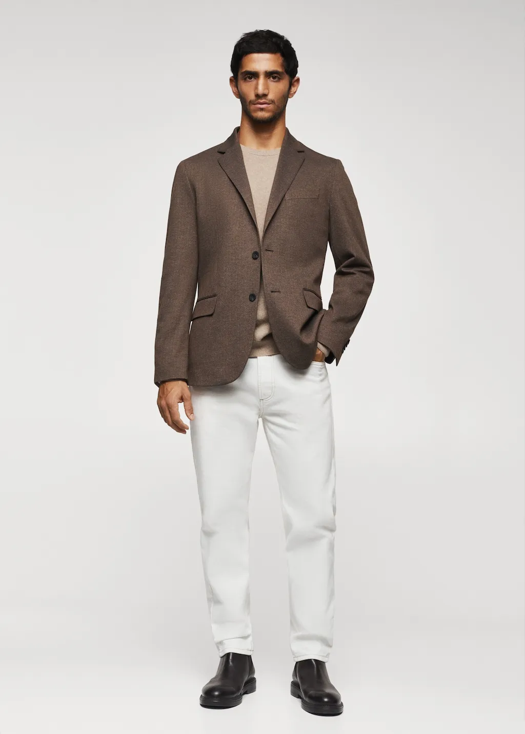 Giacca slim-fit spigata