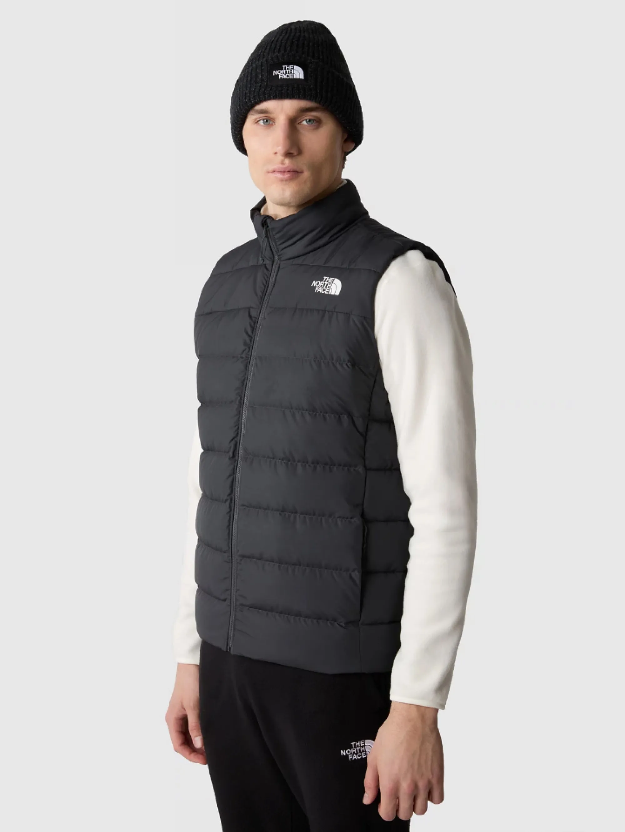 Gilet con Cappuccio in Piuma Aconcagua Nero