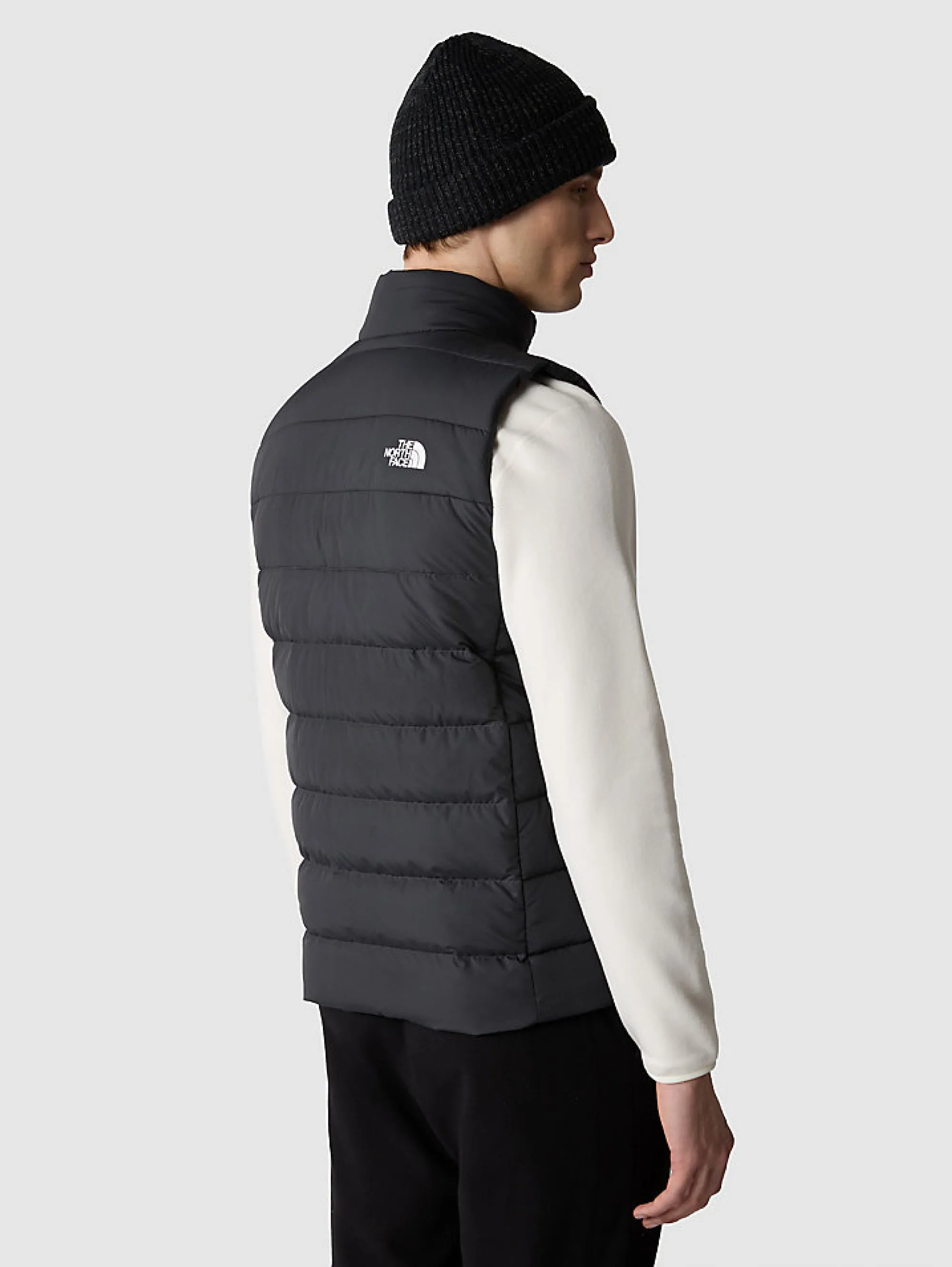 Gilet con Cappuccio in Piuma Aconcagua Nero
