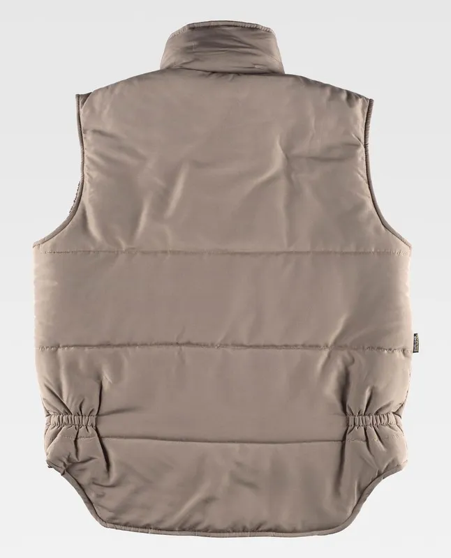 Gilet imbottito e multitasche, con giacca a vento in maniche beige