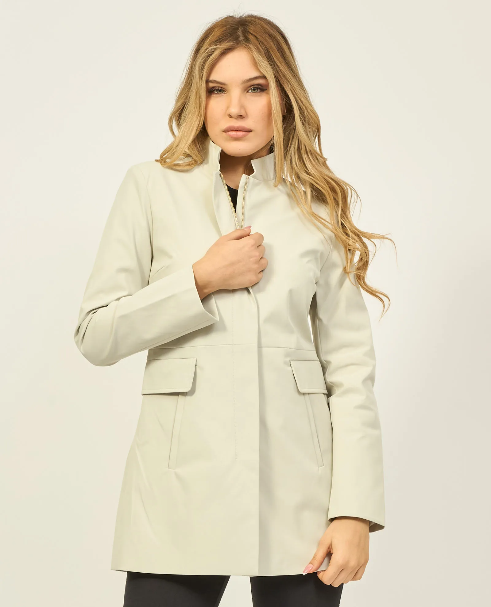 Giubbotto lungo Yes Zee con chiusura fullzip