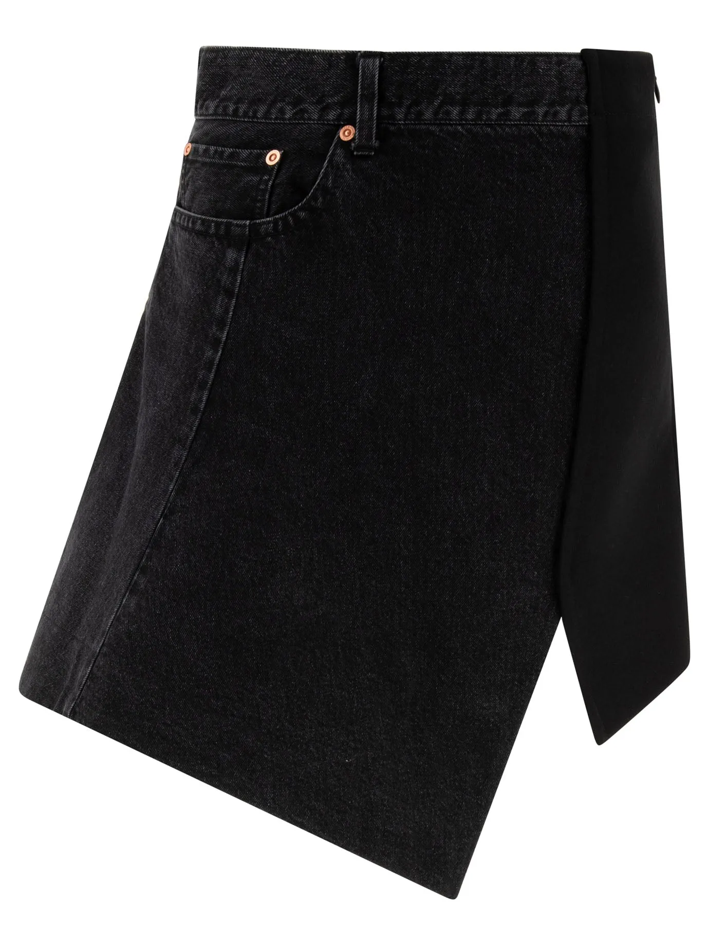 Gonna di sacai denim x lana melton