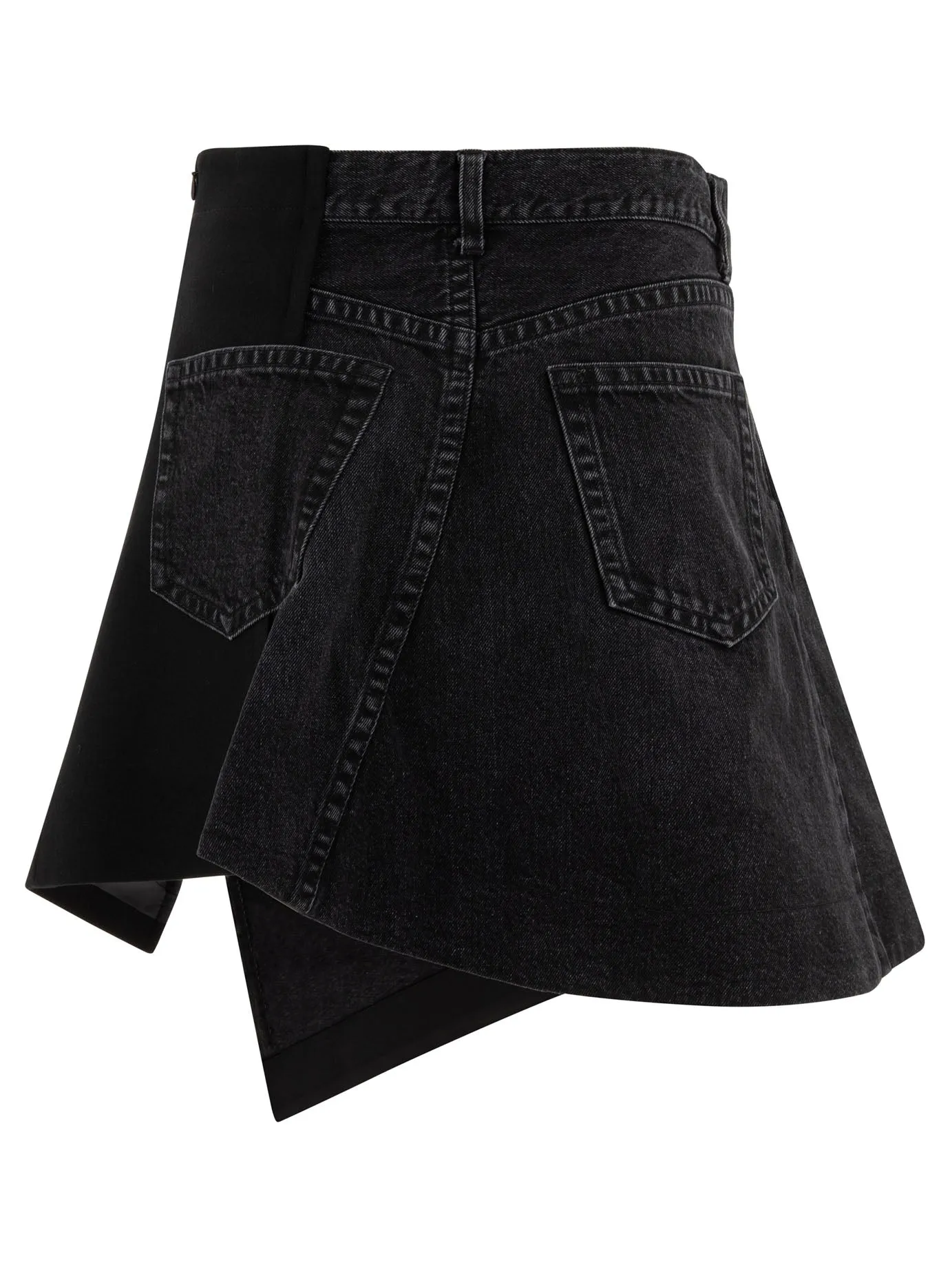Gonna di sacai denim x lana melton