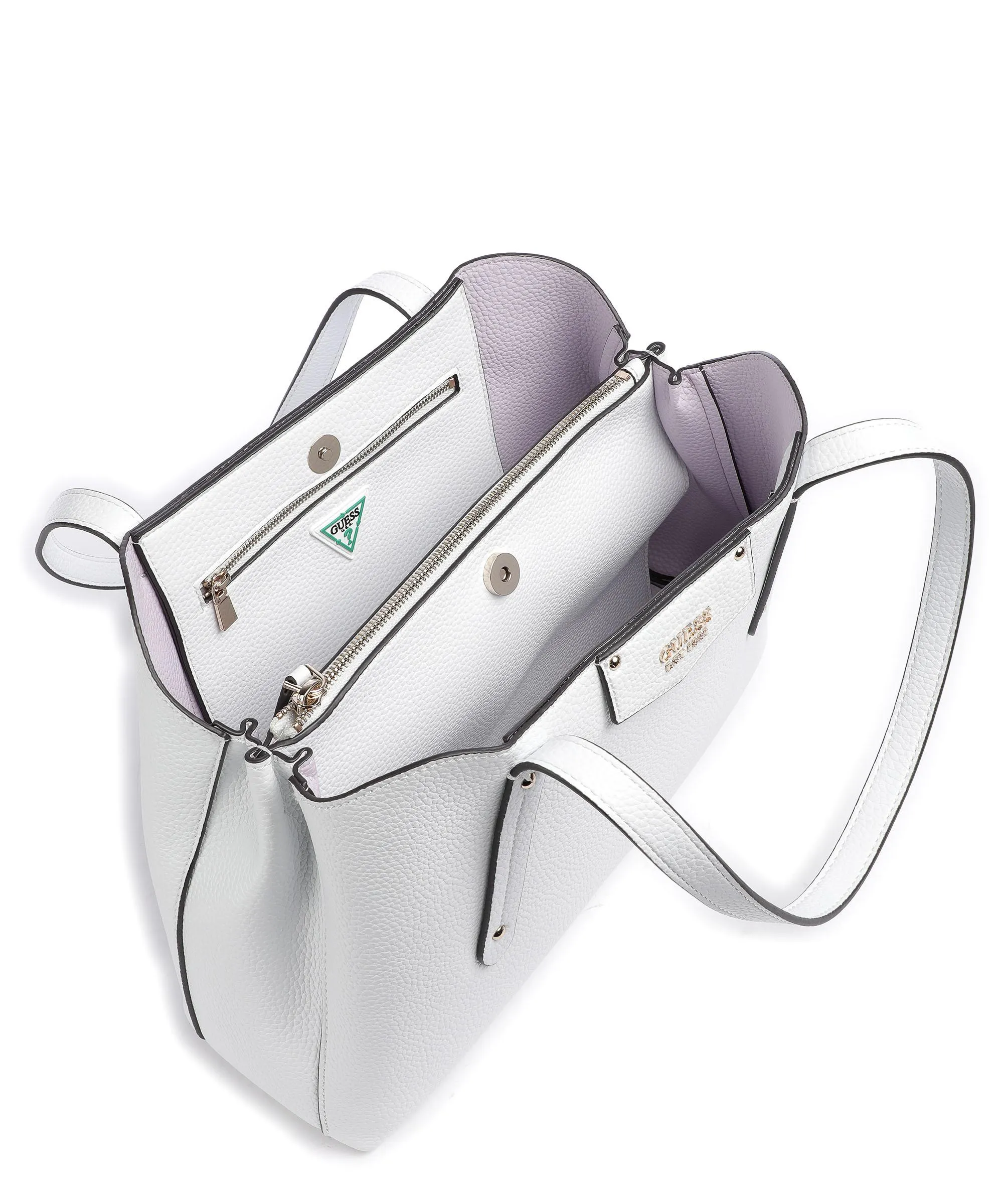  Guess Brenton Eco Borsa shopper pelle sintetica bianco  