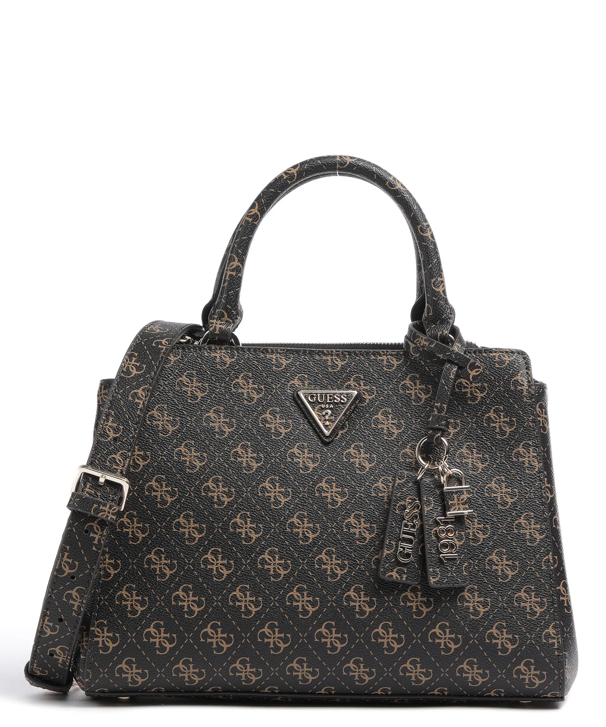  Guess Elements Eco Borsa a mano pelle sintetica marrone scuro  
