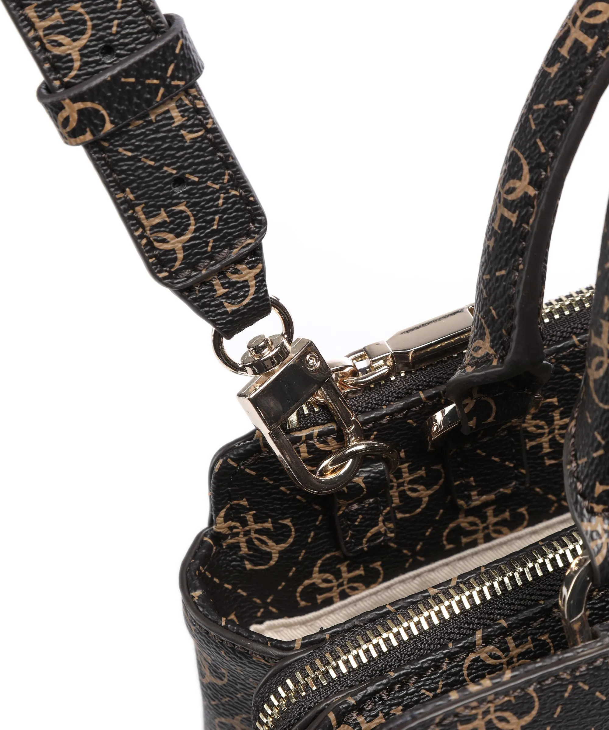  Guess Elements Eco Borsa a mano pelle sintetica marrone scuro  