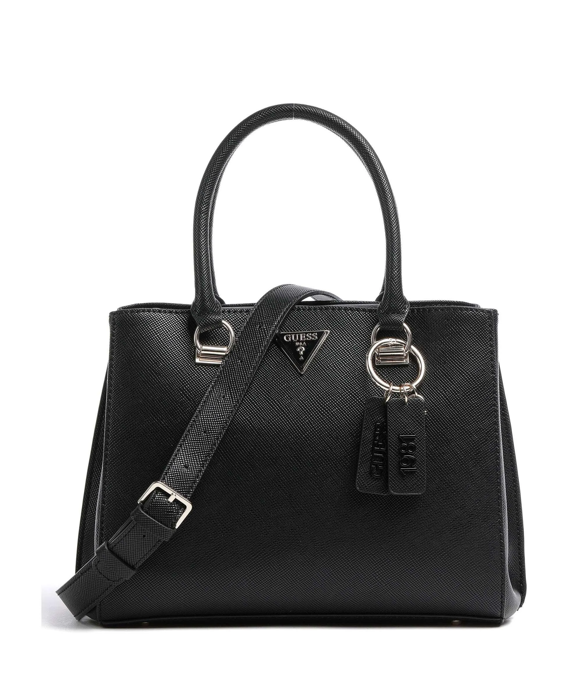  Guess Noelle Borsa a mano pelle sintetica nero  
