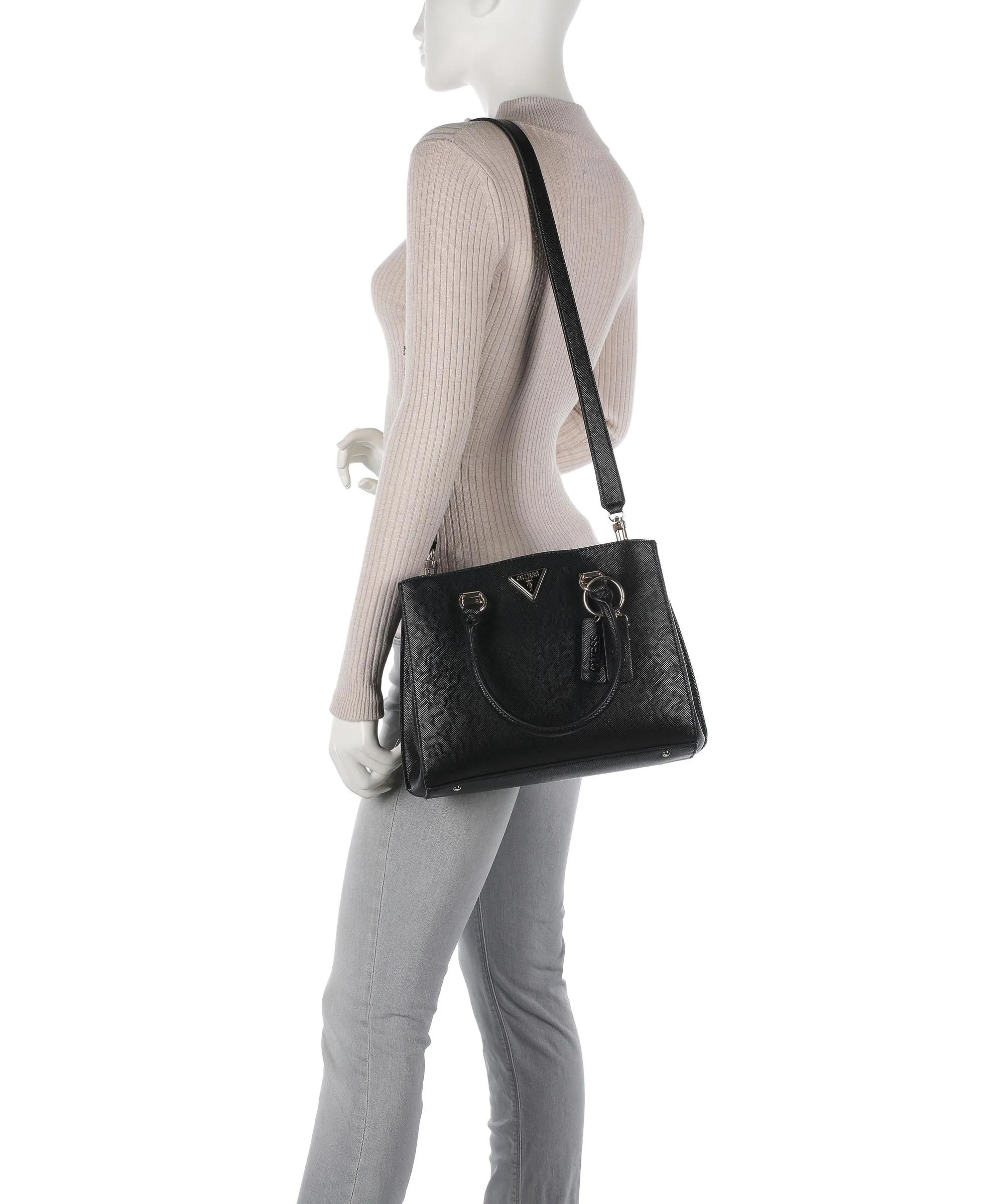  Guess Noelle Borsa a mano pelle sintetica nero  