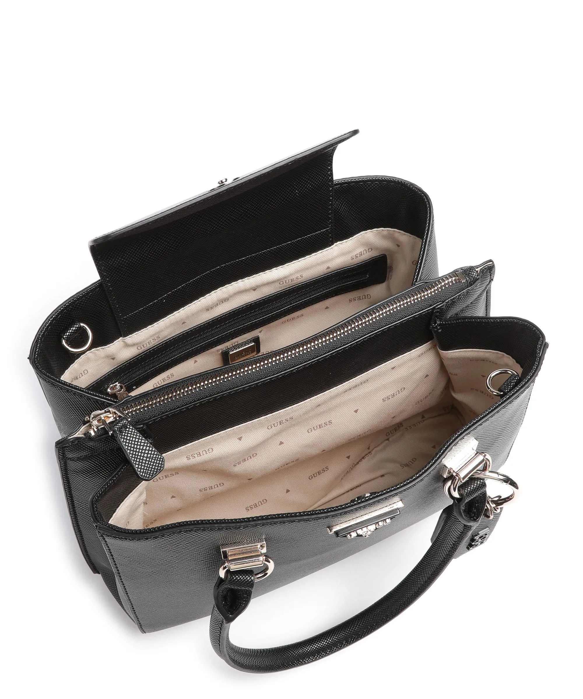  Guess Noelle Borsa a mano pelle sintetica nero  