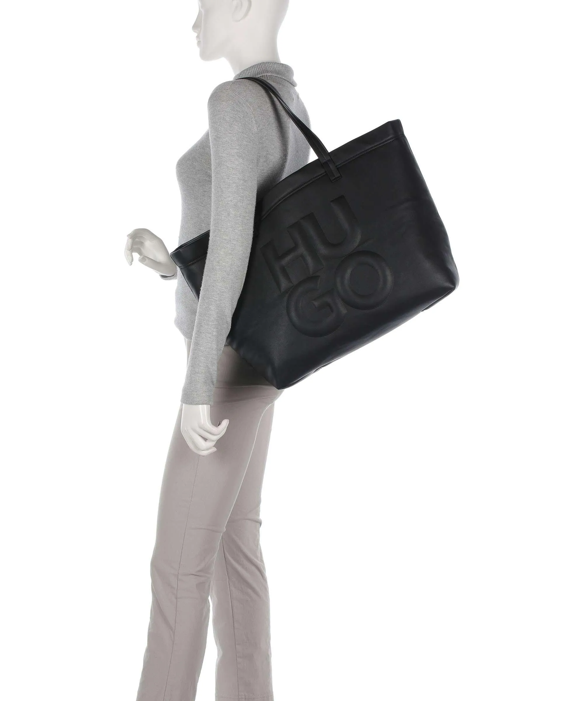  Hugo Bel Borsa shopper poliestere riciclato, poliuretano nero  