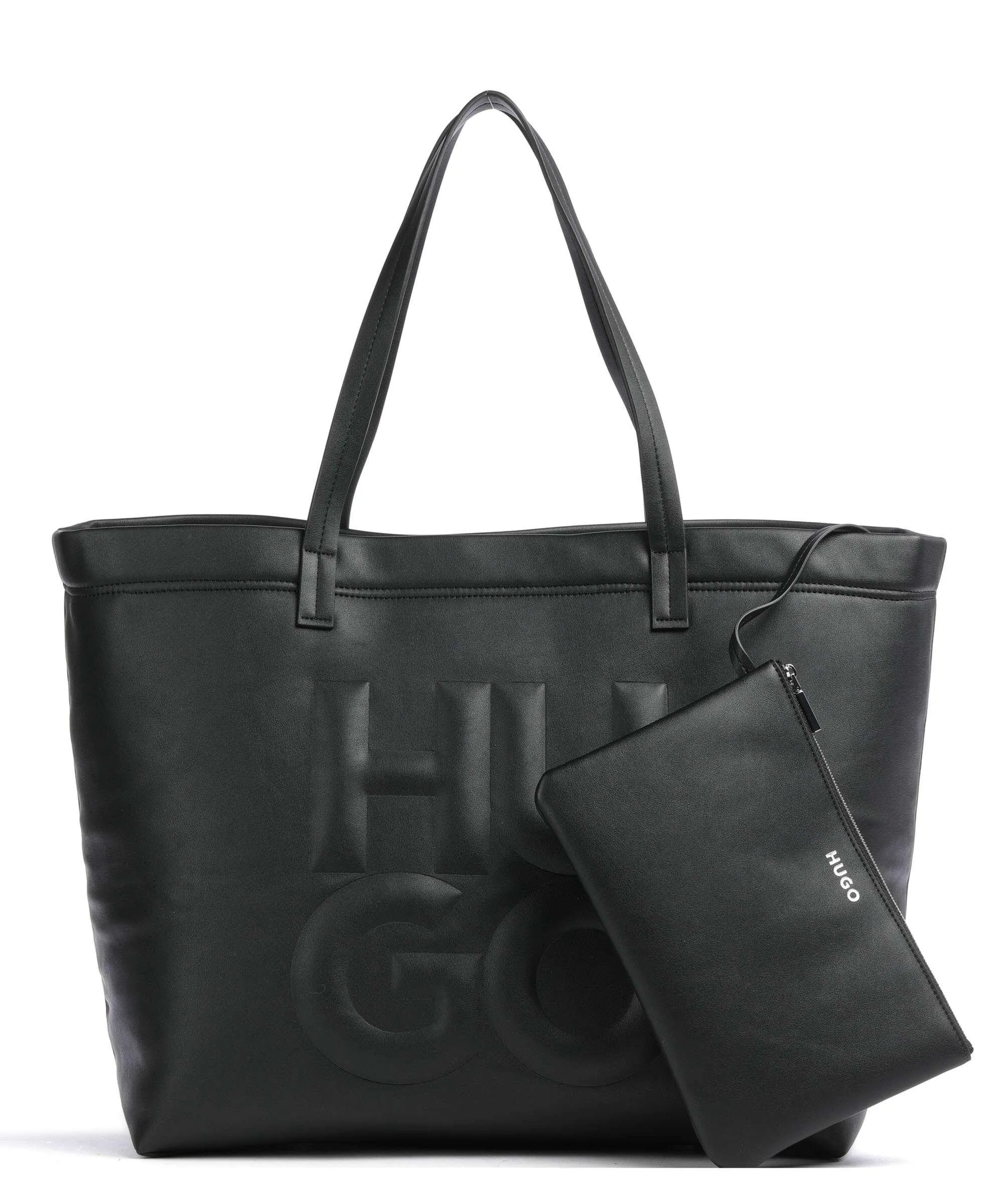  Hugo Bel Borsa shopper poliestere riciclato, poliuretano nero  