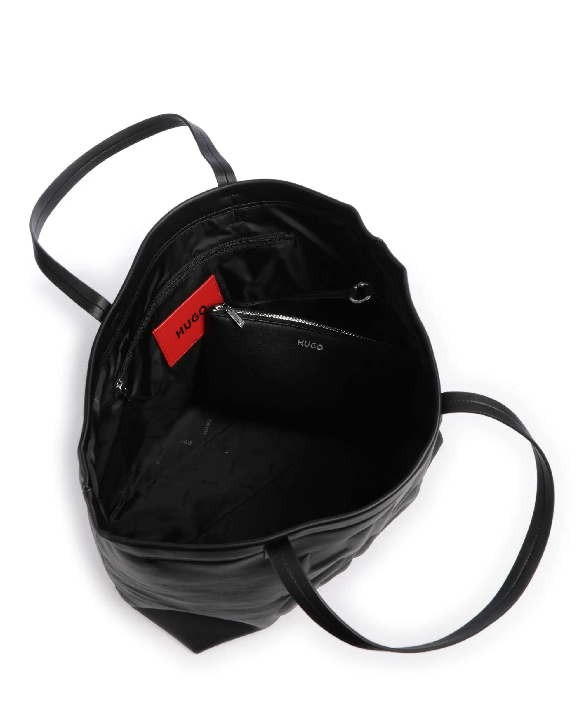  Hugo Bel Borsa shopper poliestere riciclato, poliuretano nero  
