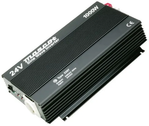Inverter di potenza Mascot, ingresso 20 → 30V cc, uscita 230V ca, 1000W, 3 pin Schuko