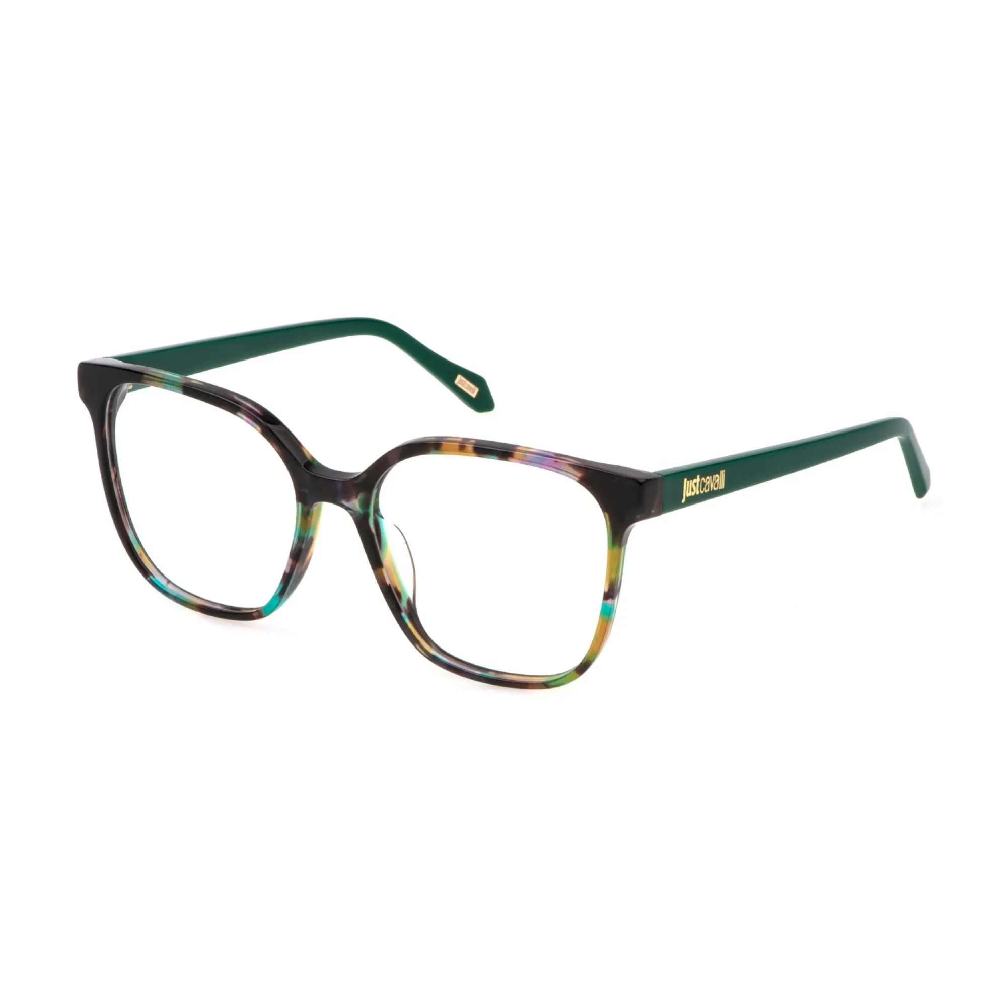   Just Cavalli VJC082 - 0XAM Avana Marrone/verde/blu | Occhiale Da Vista Donna 