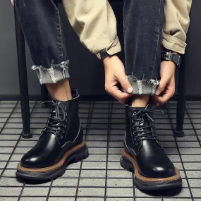 Jy 2022 Stivali Martins in vera pelle da uomo Stivali retrò con utensili Stivali da uomo in pelle casual Stivali vintage da uomo