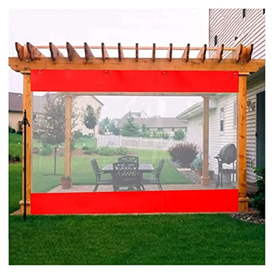 KFGDFD Trasparente per Esterni Pannello in Tela Cerata Impermeabile Resistente in PVC, Tenda Divisoria Resistente alle Intemperi