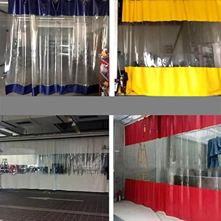 KFGDFD Trasparente per Esterni Pannello in Tela Cerata Impermeabile Resistente in PVC, Tenda Divisoria Resistente alle Intemperi