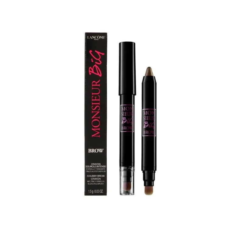 Lancme - Monsieur Big Brow - Crayon Sourcils Intense - Formule Fondante Pinceau Estompeur - Chubby Brow Crayon - Melting Formula