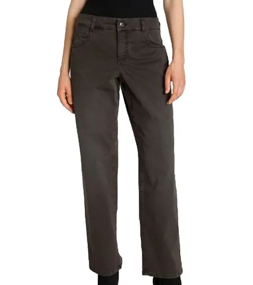 MAC Jeans Gracia1 pantalone da donna in cotone vestibilità femminile con patch logo 62975107 marrone
