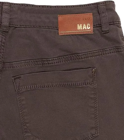 MAC Jeans Gracia1 pantalone da donna in cotone vestibilità femminile con patch logo 62975107 marrone