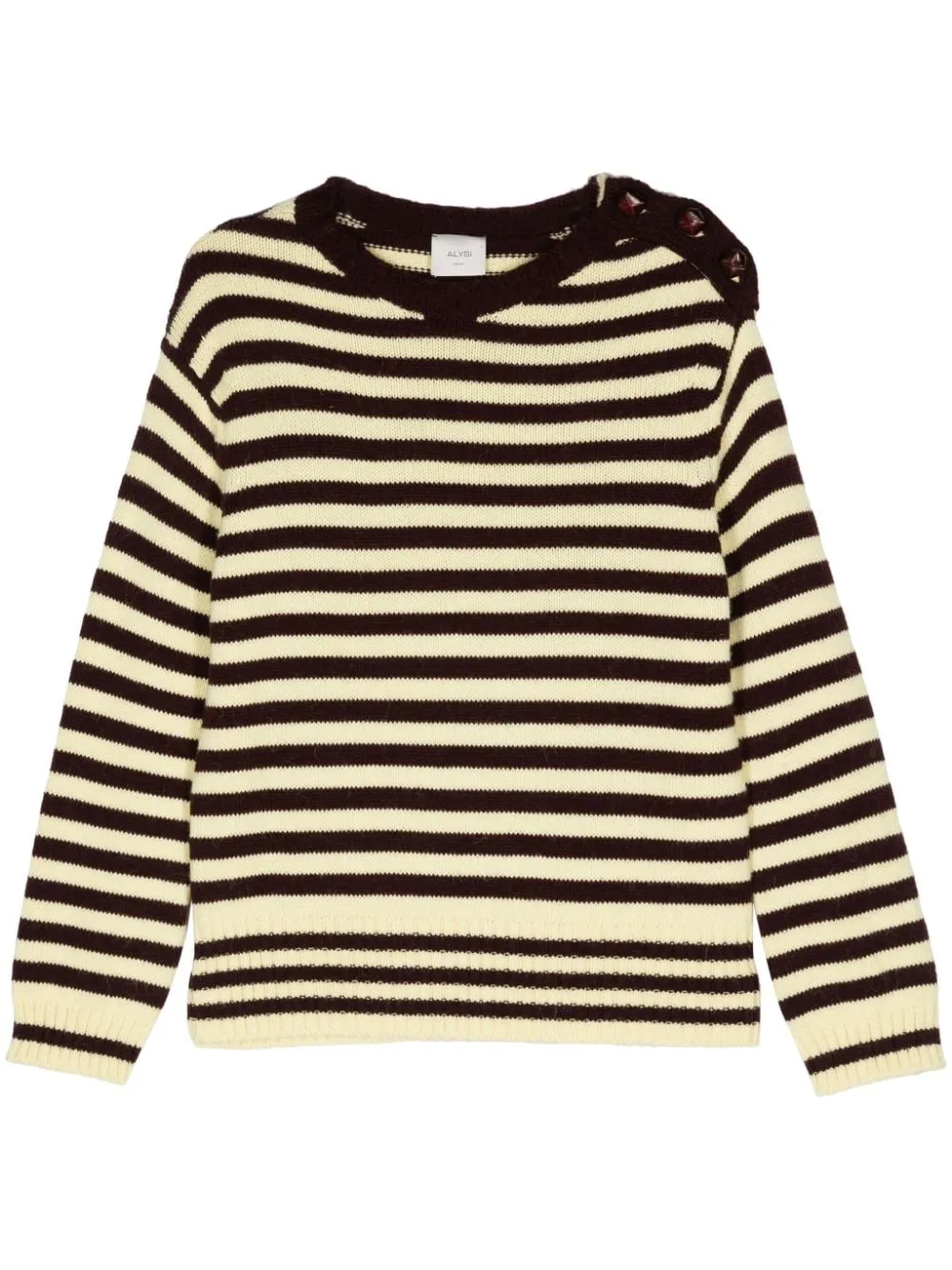 Maglione a strisce con miscela di lana Alysi