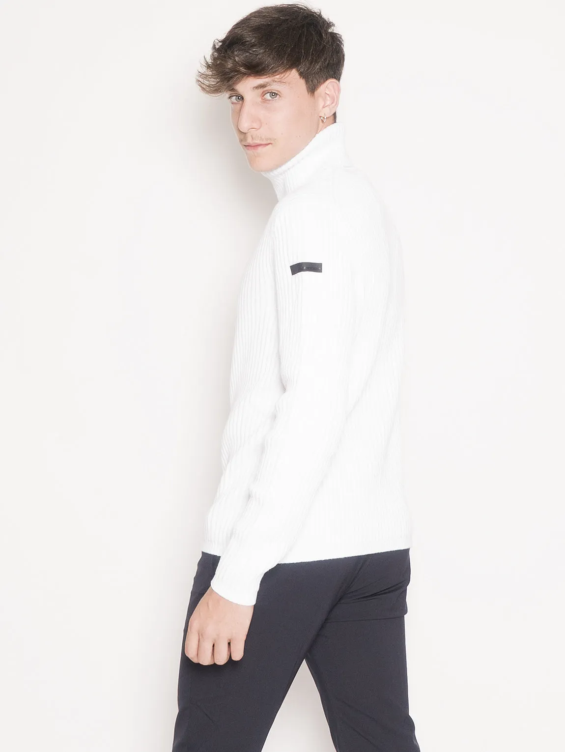 Maglione Dolcevita Knit Cotton 7 Sailor  Bianco