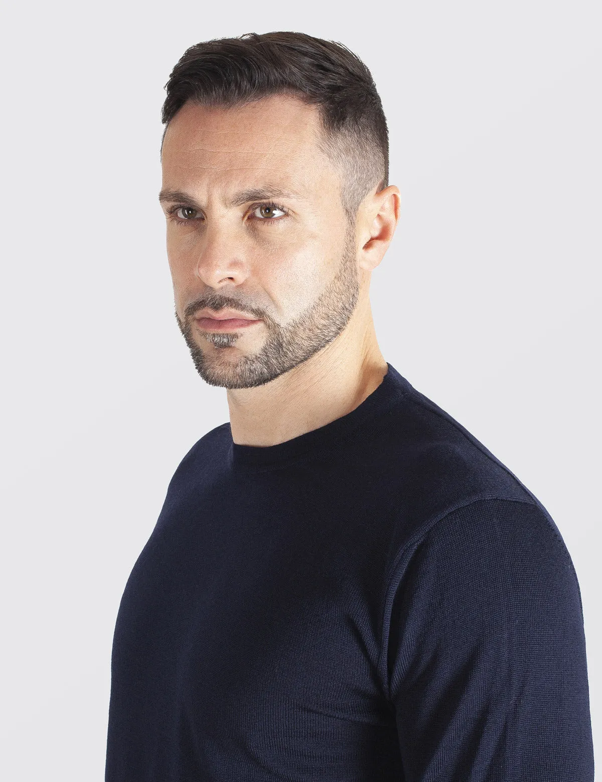 Maglione Girocollo - Uomo, Autunno/Inverno - 100% Lana Vergine Merino Extrafine Mulesing Free - 100% Made in Italy | Brunella Go