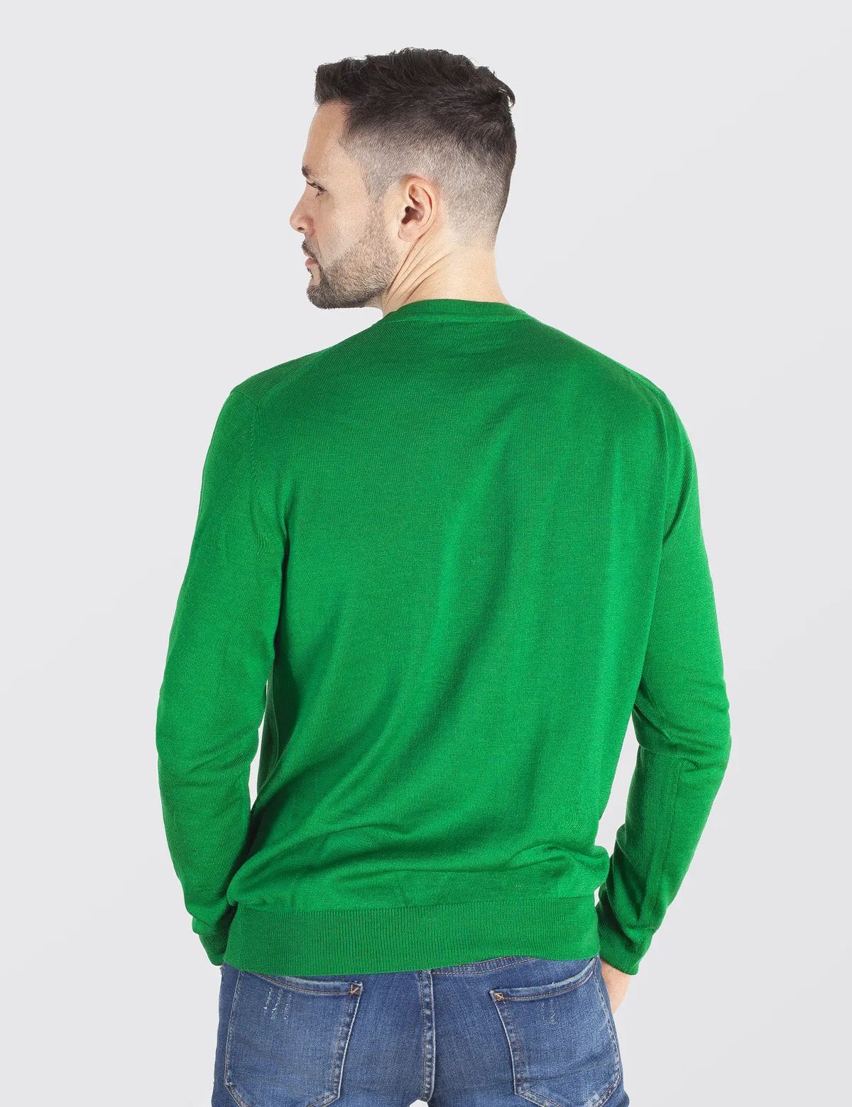 Maglione Girocollo - Uomo, Autunno/Inverno - 100% Lana Vergine Merino Extrafine Mulesing Free - 100% Made in Italy | Brunella Go