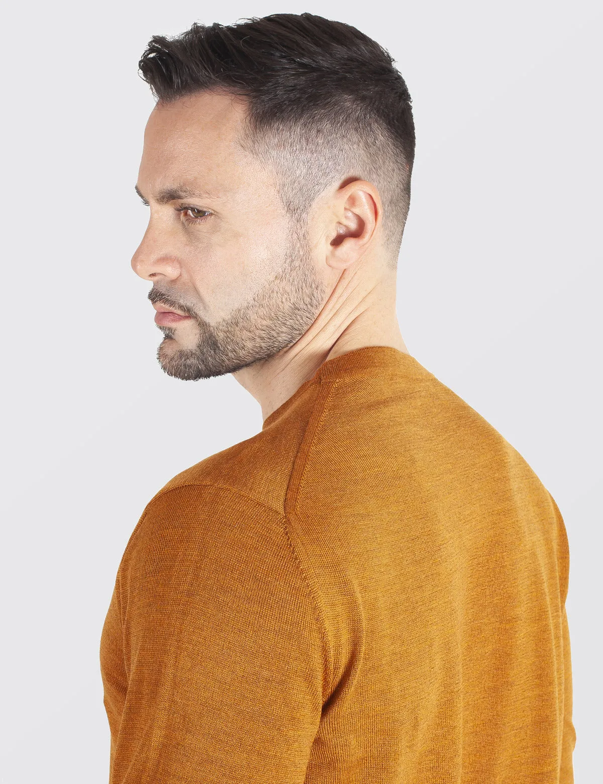 Maglione Girocollo - Uomo, Autunno/Inverno - 100% Lana Vergine Merino Extrafine Mulesing Free - 100% Made in Italy | Brunella Go