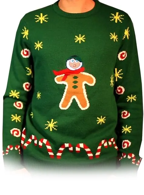 Maglione natalizio con omino biscottino Zenzy animato