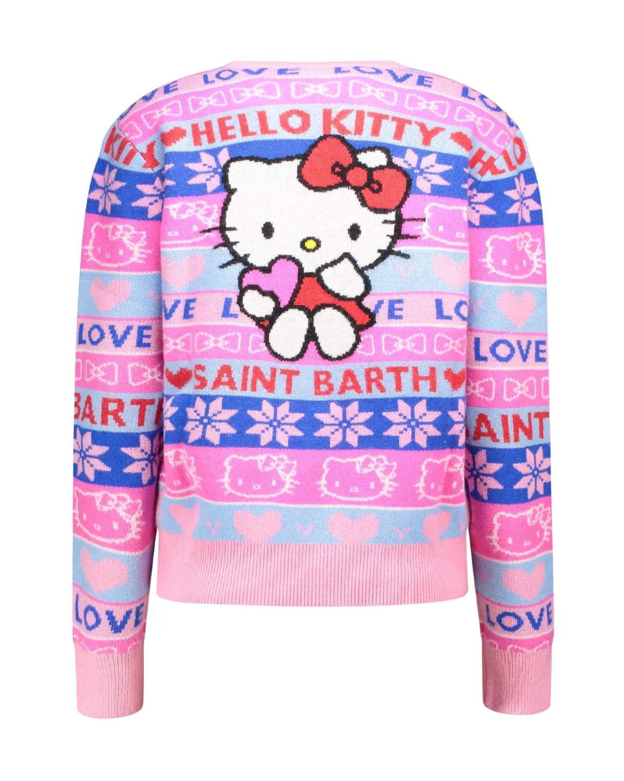 Maglione Nordic Love Hello Kitty lana rosa