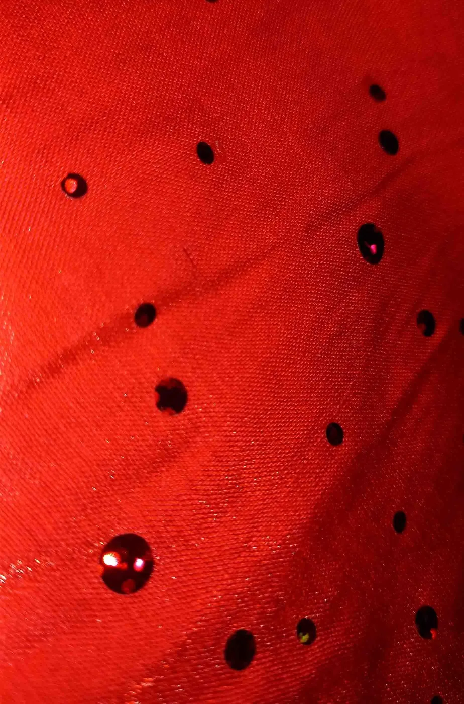 Mantella di cappuccetto rosso con paillettes