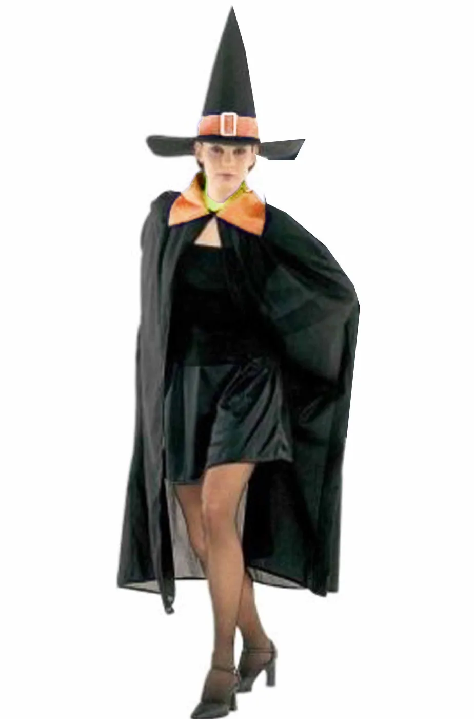 Mantella e cappello da Befana o da strega arancio