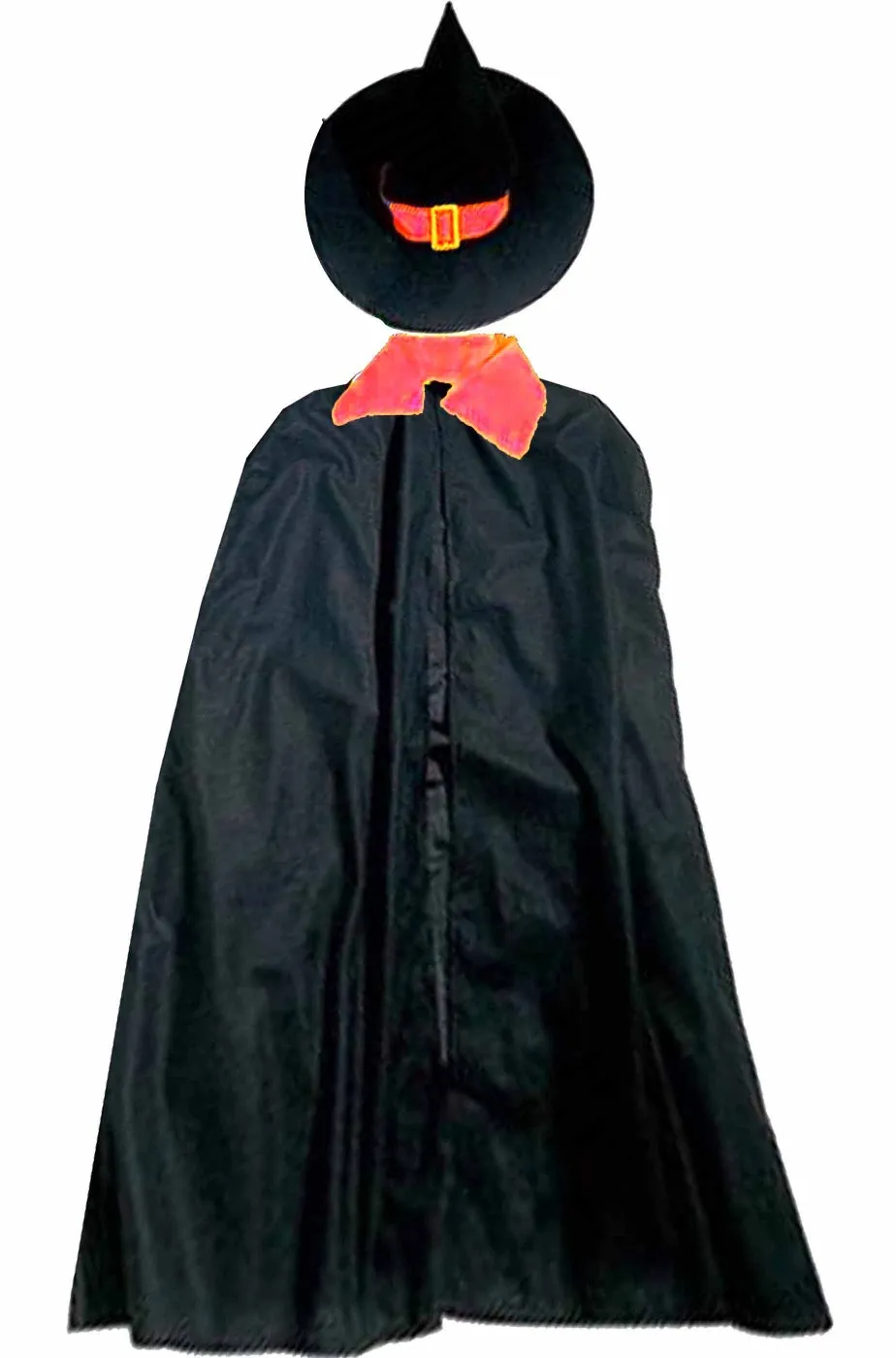 Mantella e cappello da Befana o da strega arancio