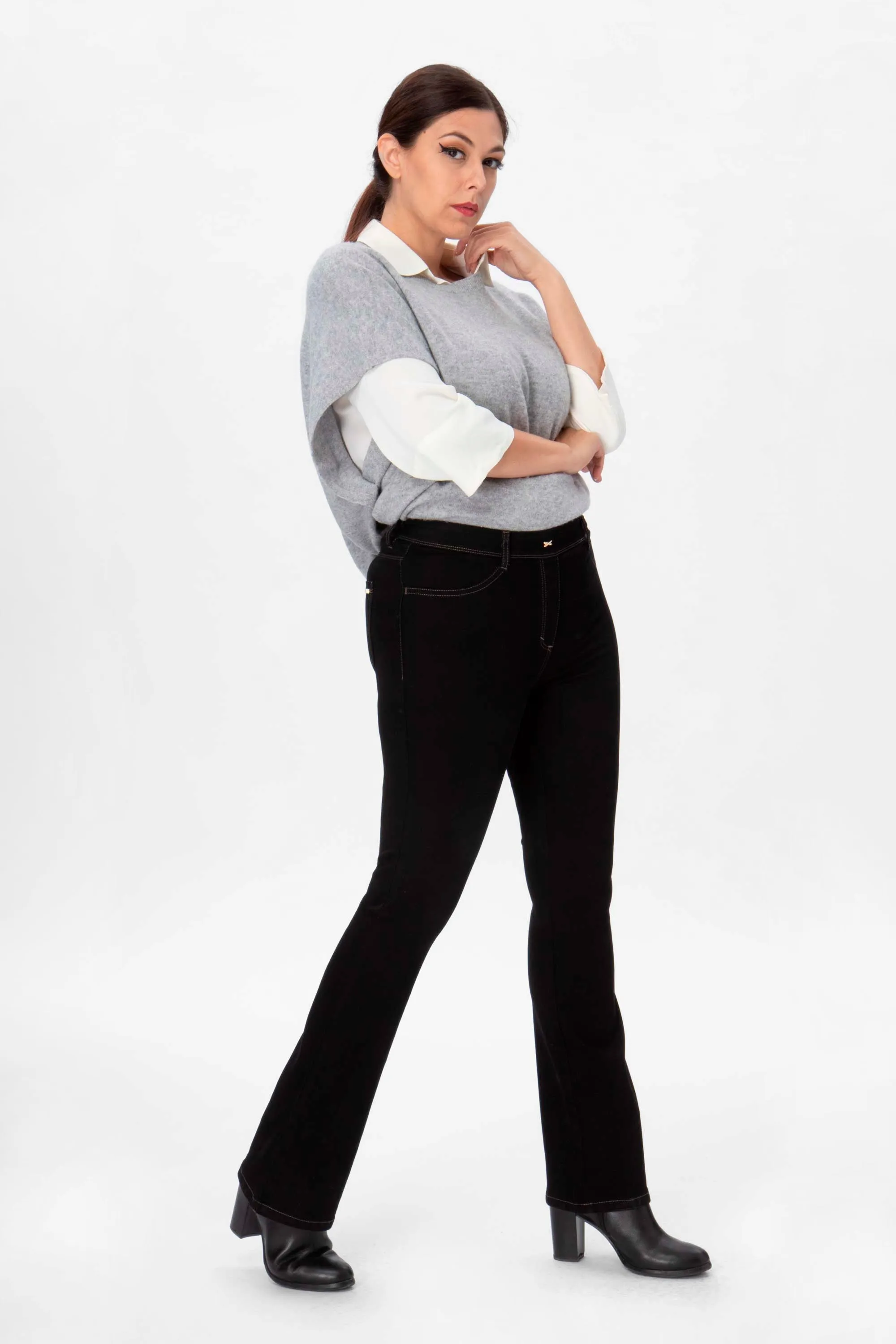 Marlena Jeans Nero svasato