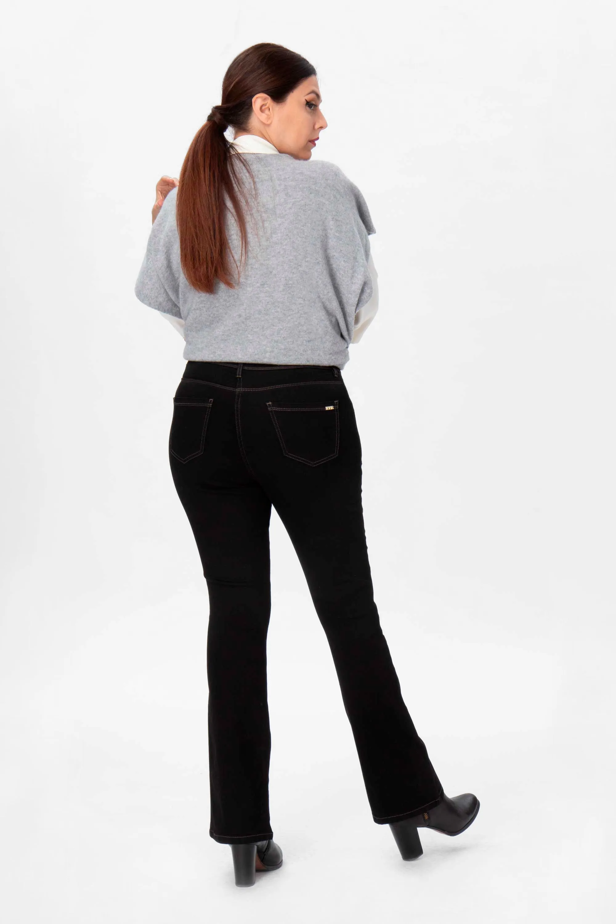 Marlena Jeans Nero svasato