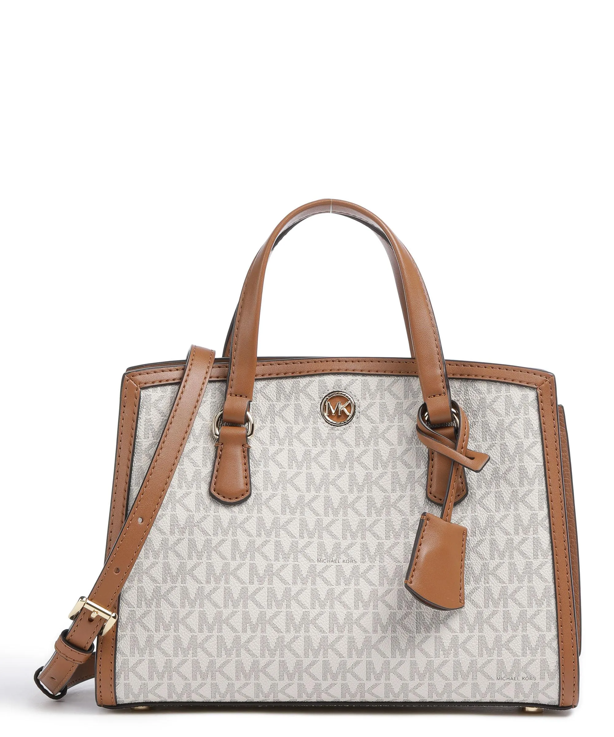  Michael Kors Chantal Borsa a mano tela avorio/marrone  